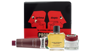 proraso prima dopo gift tin with products in front