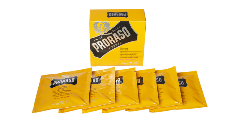 Proraso Wood & Spice Cologne Tissues