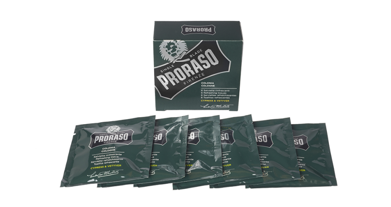 Proraso Cypress & Vetver Cologne Tissues
